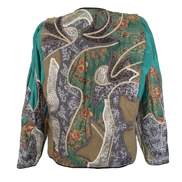 Vintage La Colección Judith Roberts Ornate Bolero Jacket Mexico Rare Art to Wear - Picture 2 of 16